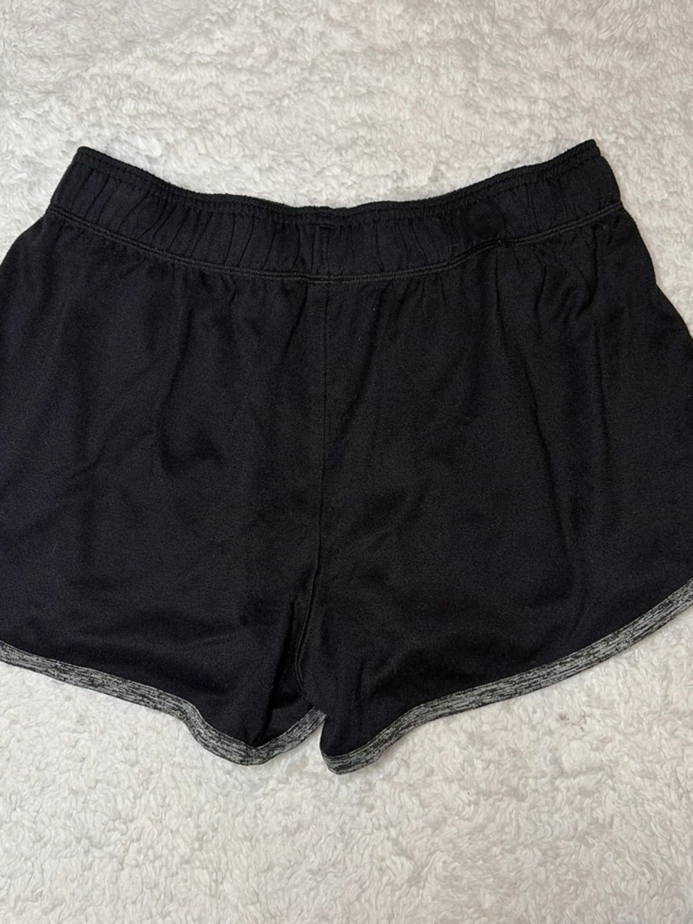 Under Armour Black Women's Athletic Shorts with Heather Trim - Picture 3 of 3